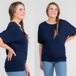 Agnes & Dora Tops - Agnes and Dora Navy short sleeve dolman Agnes & Dora Tops - Agnes and Dora Navy short sleeve dolman